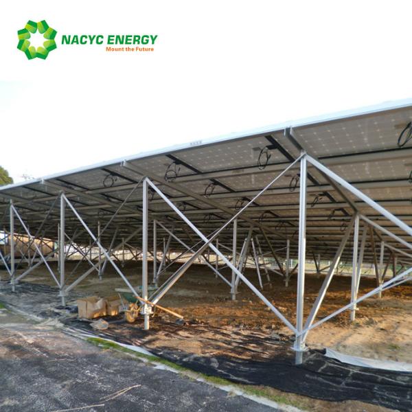 Silver Color High Strength Solar Panel Racking System With Reinforced Metis Rail