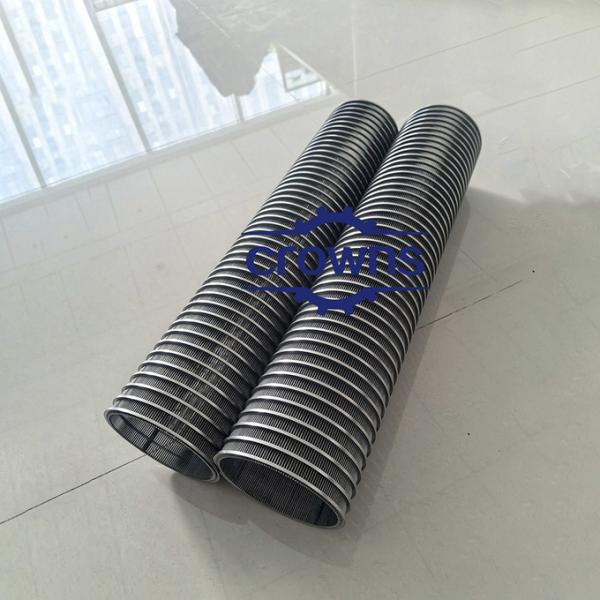 0.2mm Gap Welded Wedge Wire Screen Sieve Pipe Bend Screen Johnson Well Filter