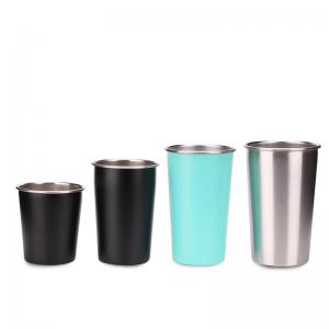 China 16oz Single Wall Stainless Steel Water Bottle Drinkware Coffee Mug Beer Cups on sale