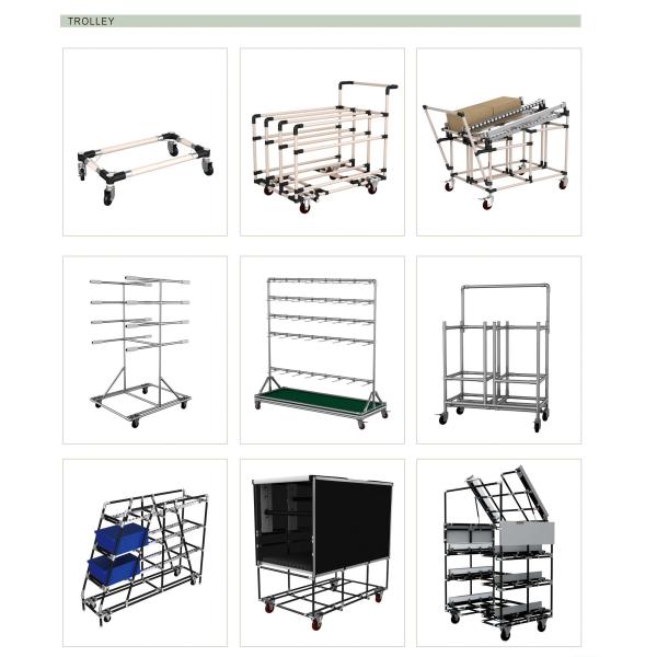 Multi Purpose ESD Storage Racks Plastic Coated Diameter 28mm Metal Lean Pipe
