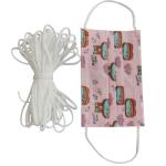 3.0mm White Flat Round Elastic Earloop String Soft Round Elastic Cord For Face