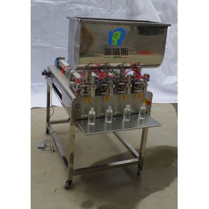 China PET Bottle Automated Bottle Filling Machine SS304 , 1L 4 Head Liquid Filling Machine wholesale