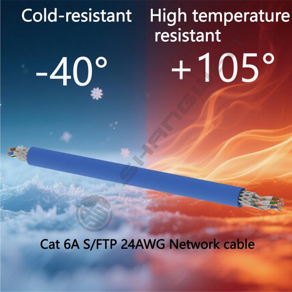 4P SFTP/FTP Antifreeze Flexible Soft Cat6 Cat6A Outdoor Cable Engineering Level UTP Cat6a Network Cat6A Cable 24awg
