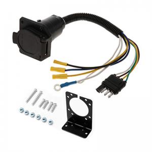 China 4 Wire Flat RV Trailer Wiring Harness Converter Light Plug With Mounting Brac wholesale