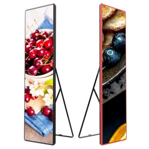 China Indoor Full Color P2.5 high Bightness 2500cd/㎡ Floor Standing LED Poster Screens on sale