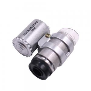 China Mini 45x Microscope Magnifying With LED Light Pocket Jeweler Loupe wholesale