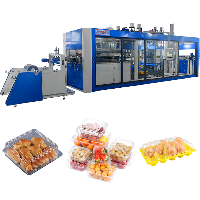 China Blister Box Pressure Multi Station Thermoforming Machine 610mm Forming Length on sale