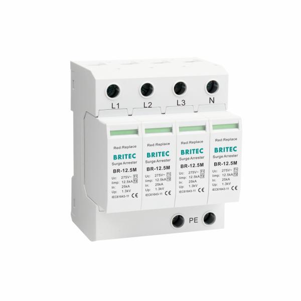 BR-12.5M 4P Type 1 Surge Protection Device spd surge protector ac type 1 12.5ka spd