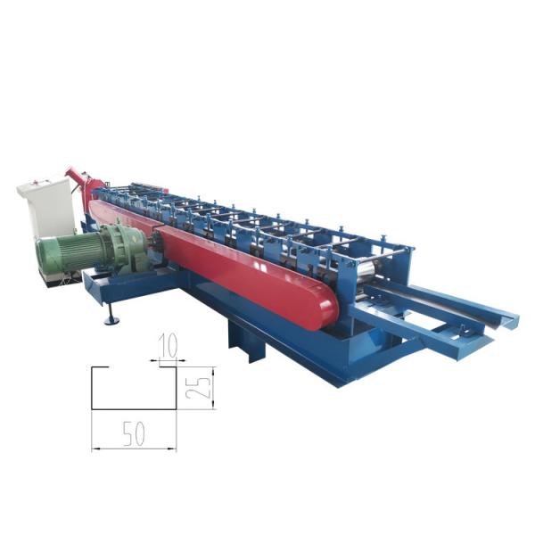 Customized c shape purlin steel profile cold roll forming machine with perforations production line