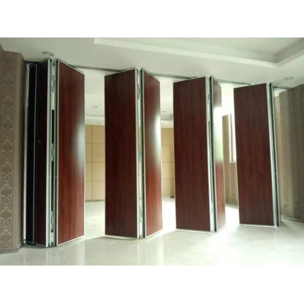 Conference Room Sliding Wall Partition Melamine Surface Ceiling Track Roller