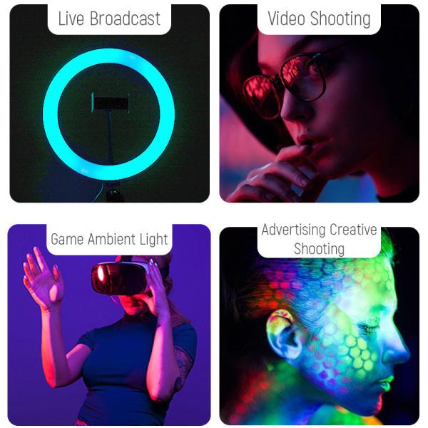 13 Static 3.7V Selfie Ring Light With Tripod Stand And Phone Holder
