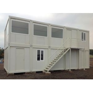 China Stable Prefabricated Container Homes Sliding Window With Light Gray PVC Flooring on sale