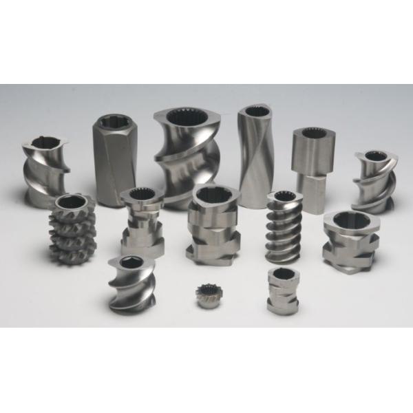 Essential Twin Screw Barrel Operation Masterbatch Spare Parts For Construction Industries Efficient PP PPS Screw Elements