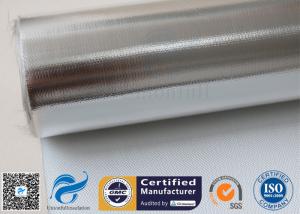 China Silver Coated Fabric 430G 0.43MM Twill Aluminium Foil Fiberglass Pipe Insulation wholesale