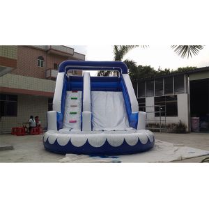 Buy cheap Small Blue Commercial Inflatable Water Slide , PVC iInflatable Water Slide With from wholesalers