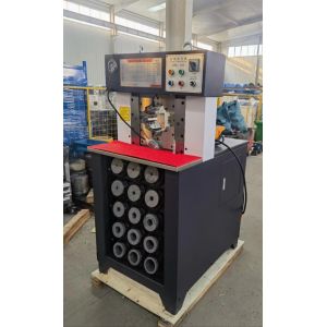 China PLC AC Hose Crimping Machine Thin Head Hydraulic Swaging Machine 15 Sets CBK-120 wholesale