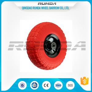 China Tool Cart PU Foam Wheel Offset Hub , PU Trolley heels 136kg Max Loading wholesale