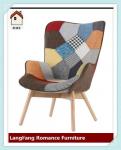 manufacturer kindergarten furniture fabric/wood legs leisure chair pc683