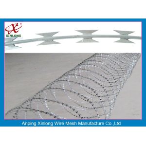 China Single Loop / Flat Type Razor Barbed Wire For Railway / Highway Anti Theft wholesale