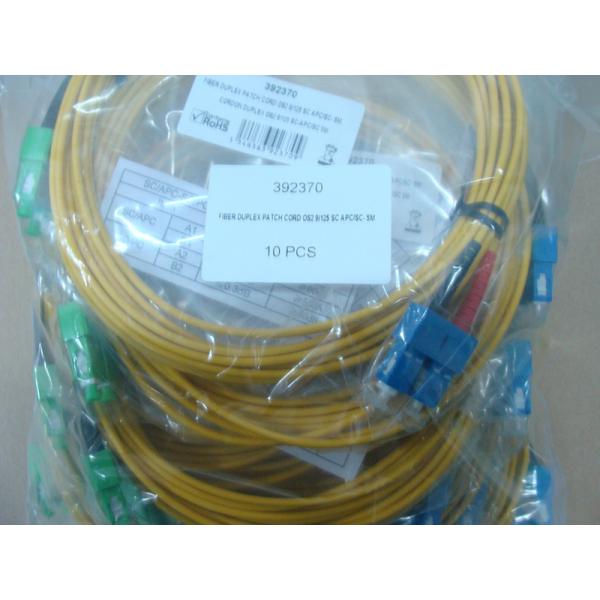 SC / APC Connector Fiber Optic Patch Cable , SM Duplex 3.0mm LSZH Cable