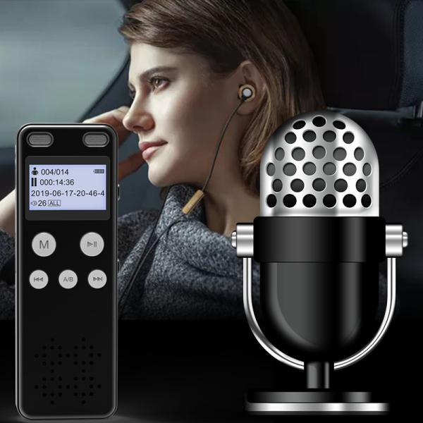 Button Control 500Mah Rechargeable Battery Spy Voice Recorder