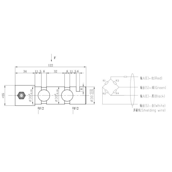 Stainless steel Shackle pin lifting Measuring Force Clevis Load Pin load cell