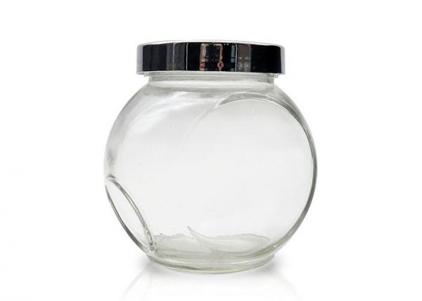 Quality Christmas Decorative Empty Glass Jars Transparent Color Kitchen Storage for sale