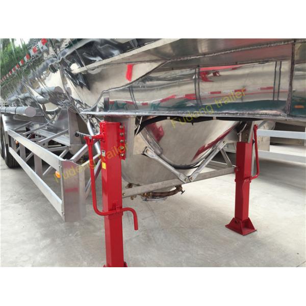 Aluminium Alloy 3 Axles Bulk Cement Tanker Trailer Volume 45 CBM - 65 CBM