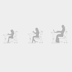 Minimalist Classroom Study Desk with Custom White Wooden Manual Standing Desk