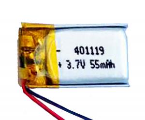 China Rechargeable Polymer Lithium Ion Battery Emergency Light 401119 55mAh 3.7Volt wholesale
