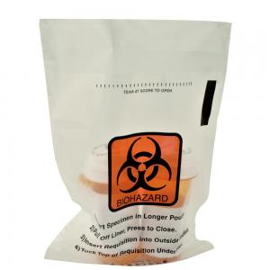 China Biohazard Transparent 8x10cm Specimen Transport Bag Heat Seal wholesale
