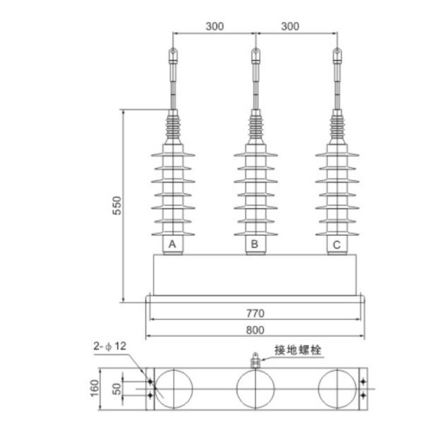 35kV Overvoltage Protector Zinc Oxide Surge Arrester with Indoor Switchgear