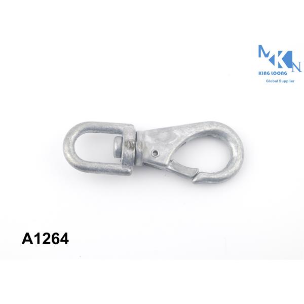Die Casting Bag Snap Hook Matt Silver Plating Color Customized Size