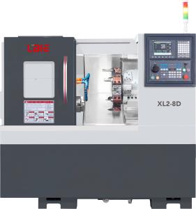 China Medium Duty Custom Dual Turret Cnc Lathe With SYNTEC CNC Control System wholesale