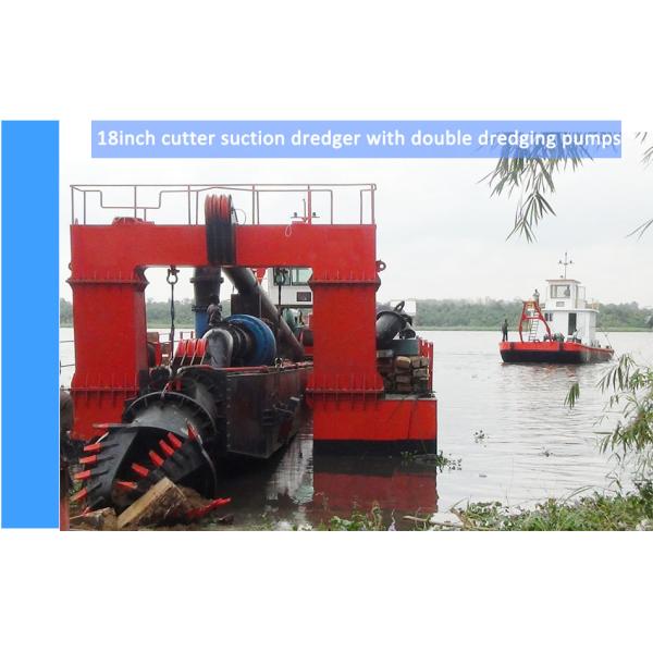Non Self Propelled 18 Inch Hydraulic Cutter Suction Sand Mining Dredger For Sand Dredging From Sea Or Lake