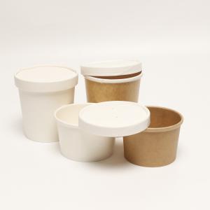 China Eco Friendly Soup Paper Cup With Lid 12oz Recyclable Take Away Container on sale