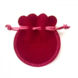 China Suede / Microfiber Drawstring Jewelry Pouch Customized Size With Hemp Cord wholesale