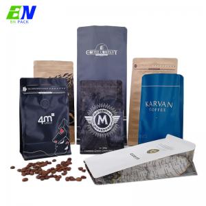 China Matte Recyclable Mono PE/PE Flat Bottom Coffee Bag Packaging Valve Coffee Bag wholesale