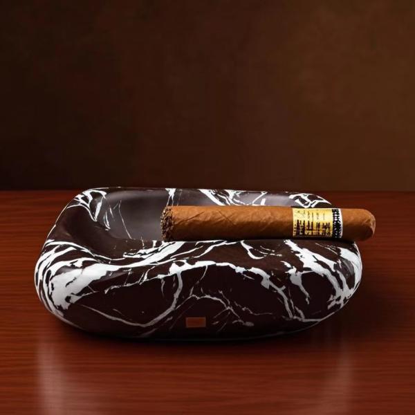 Rosso Levanto Rectangular Marble Ashtray Customized Elegant With Premium Material