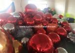 Red And Silver Inflatable Air Mirror Ball Airtight Customize Size