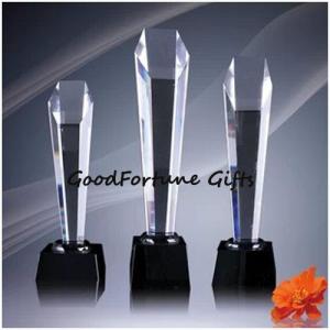 China Customed Crystal Trophy promtion gift printed logo on sale