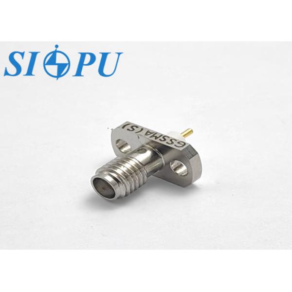SSMA Female Microstrip RF Coaxial Connector – Two-Hole Flange Mounted