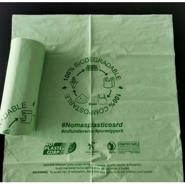 AS4736 Compostable Bin Liners Grocery Bags Square Drawstring