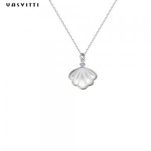 China Pearl Shell Natural Clavicle Chain Necklace 925 Sterling Silver Necklace​ wholesale