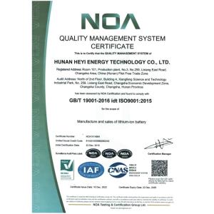 Heyi Energy Co,.ltd Certifications