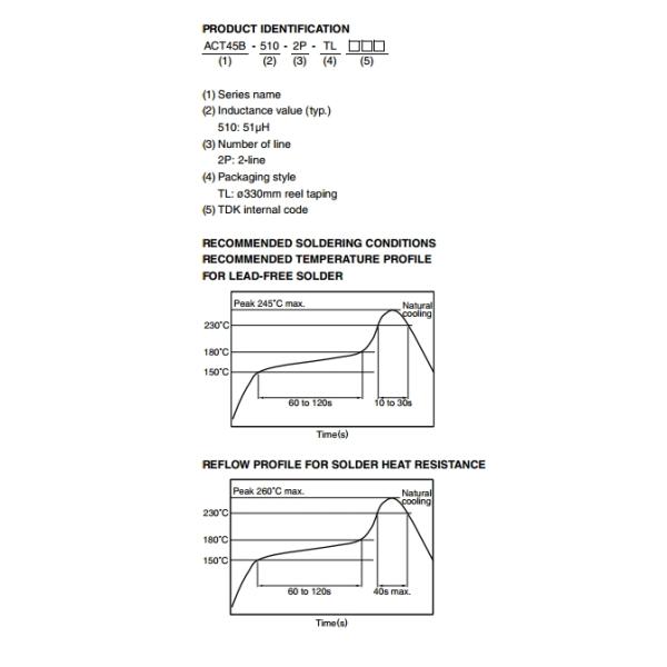 ACT45B-510-2P-TL003 Common Mode Filters For Automobile Signal Line