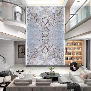 China Luxury Natural Quartzite Stone Slab Hotel Villa Living Room Wall Decor Kitchen Countertop wholesale