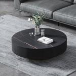 China RCT-1248 Modern Multifunctional Marble Top Round Coffee Table With Storage Drawer wholesale