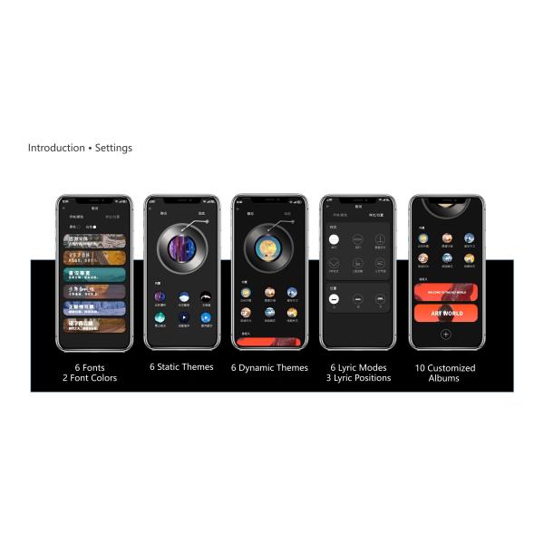 Emotional Lyrics Wall-Mounted Loudspeaker With Wireless Projection