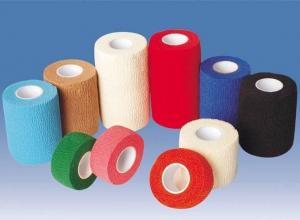 China 4.5-5m Medical Surgical Bandages Red Medical Use Adhesive Elastic Bandage wholesale